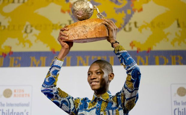 Abraham Keita of Liberia is the  2015 International Children’s Peace Prize Winner.