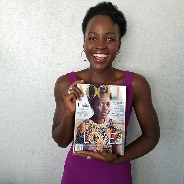 Lupita Nyong’o Covers Vogue Magazine and Talks about being Raised in Kenya-“I cannot run away from who I am and my complexion”