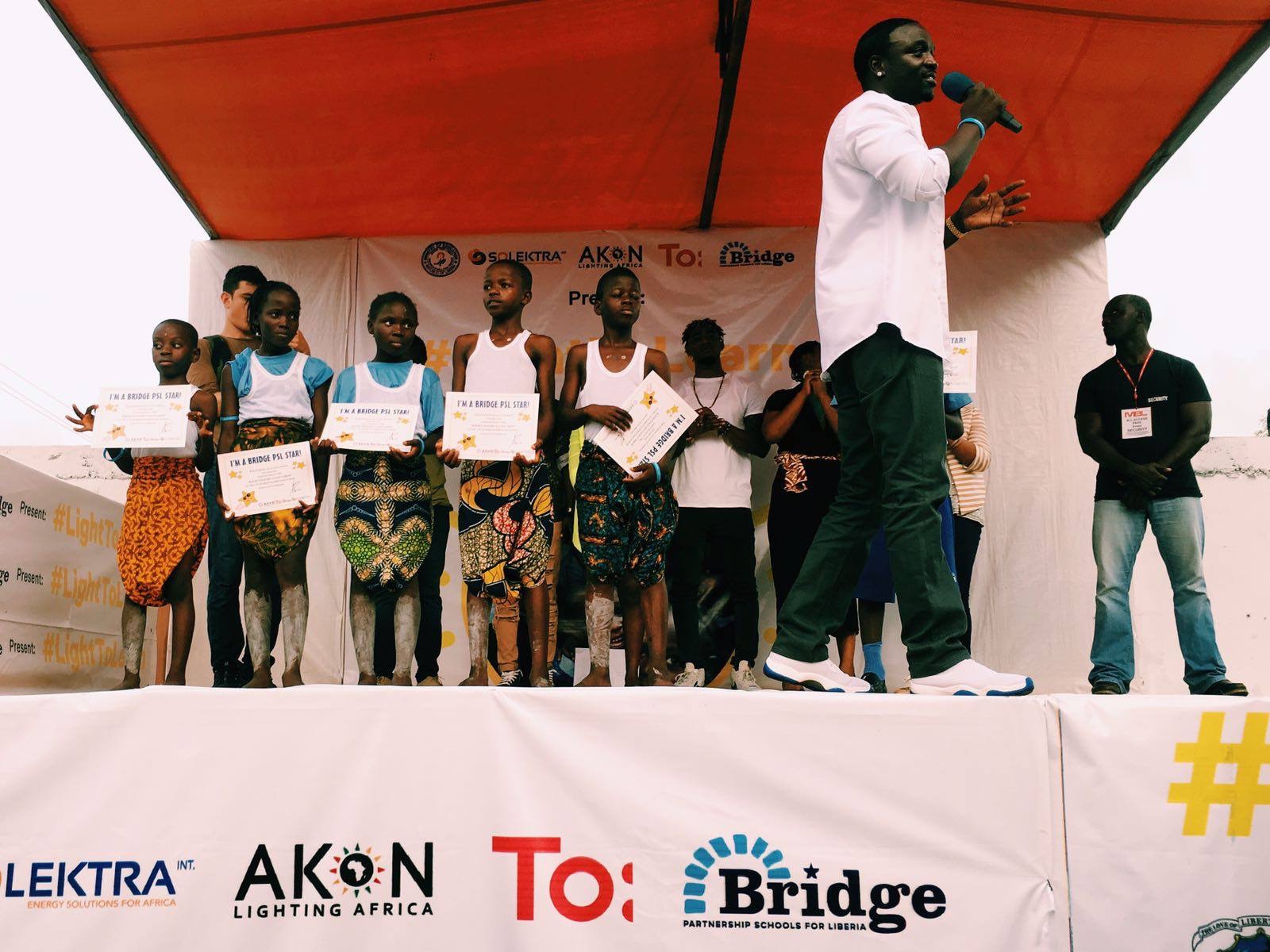 Akon takes “Lighting Africa” to Liberia! Partnered with “Light to Learn” initiative